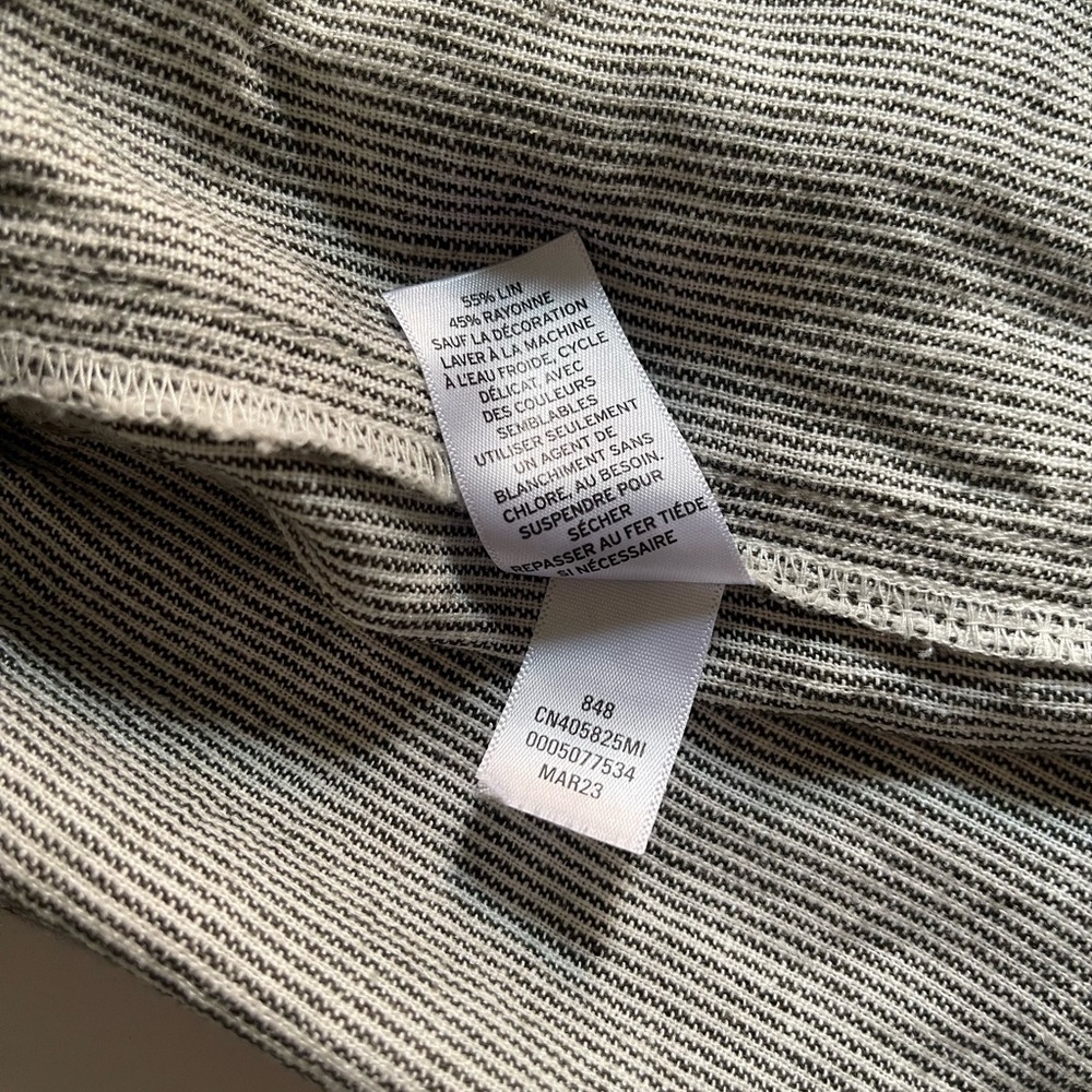 C.A.S.L.O.N Women's gray and withe striped, light and casual Sz Small - Picture 8 of 10
